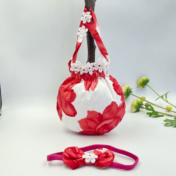 Girls Accessories Floral Purse Bag & Headband Set - Picture 1 of 16